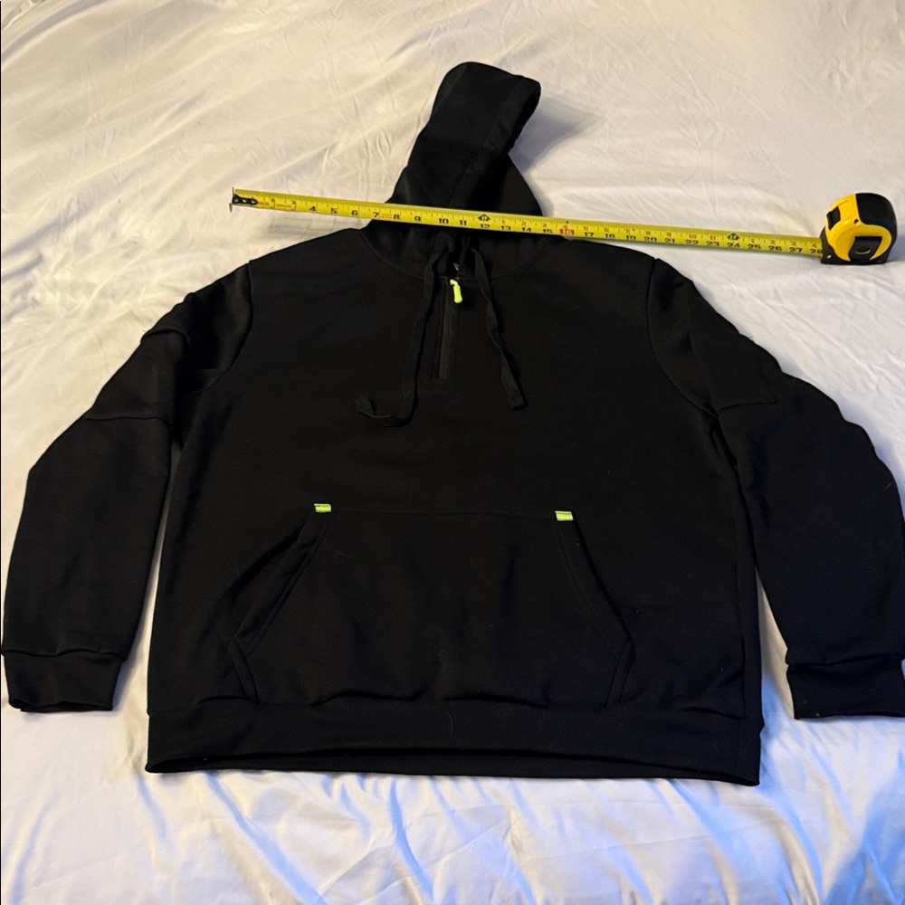 Black Hoodie with Neon Accents